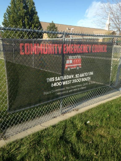Outdoor Mesh Banner on Fence