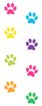 Colorful Paw Prints