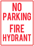 No Parking Fire Hydrant