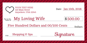 Giant Check Gift Certificate